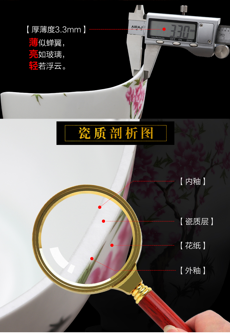 Jingdezhen ceramics dried flowers floret bottle wine sitting room of Chinese style household adornment furnishing articles ikebana arts and crafts