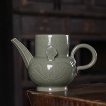 Longquan pure handmade Yue kiln pot tea tea division teapot ceramic household indoor kung fu tea celadon Gong Road Cup