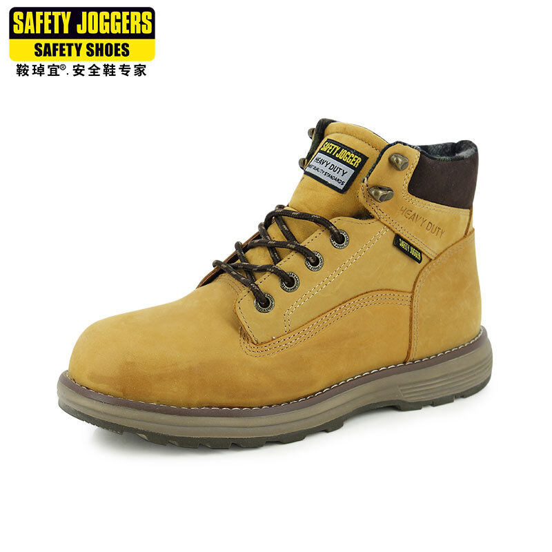Belgian saddle ISafetyJogger Lauprotect shoe Anti-piercing middle cylinder Fashion light leather safety shoes