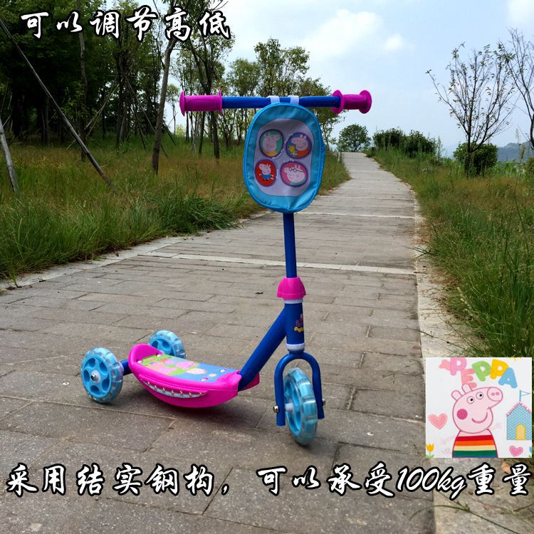 Đích thực xuất khẩu scooter 3 bánh xe đẩy ba bánh scooter Pepe pig dưới của các huy động ninja rùa dog xe đẩy cho bé