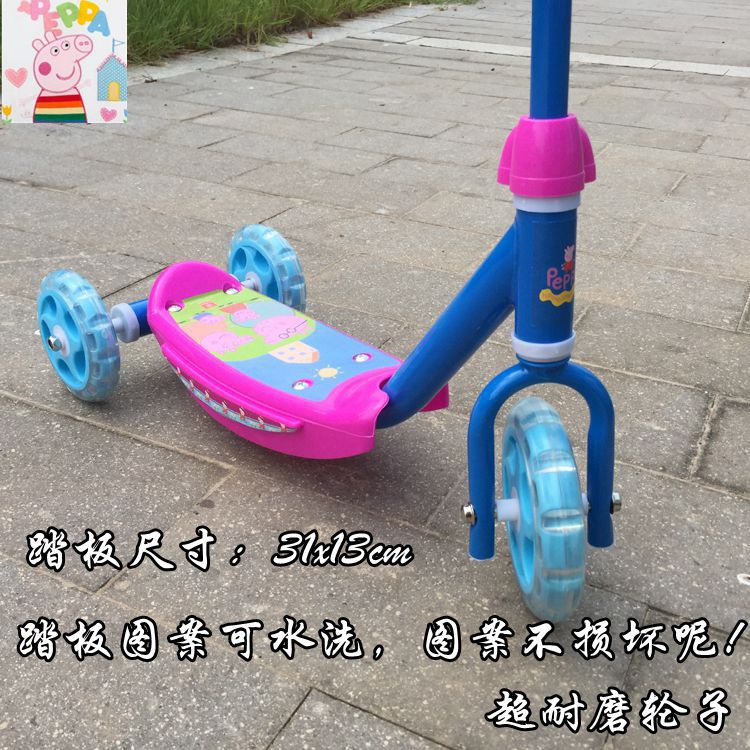 Đích thực xuất khẩu scooter 3 bánh xe đẩy ba bánh scooter Pepe pig dưới của các huy động ninja rùa dog xe đẩy cho bé