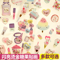 Shiny Crystal Children Cute Solid 3d Shiny Crystal Stickup Hand Ledger Decoration Waterproof Transparent Little Stickers