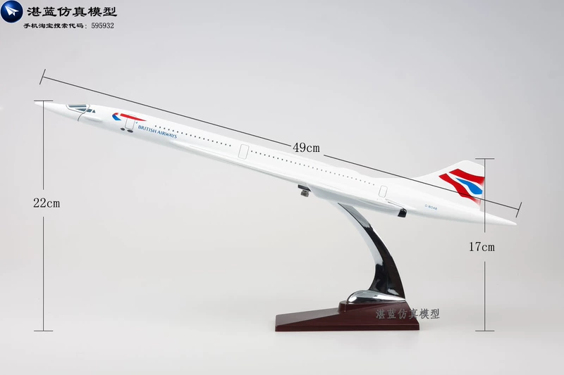 49 cm British Airways Concorde British Airways Máy Bay Mô Hình Concord Tĩnh Mô Phỏng Máy Bay Chở Khách Mô Hình Sản Phẩm Hàng Không