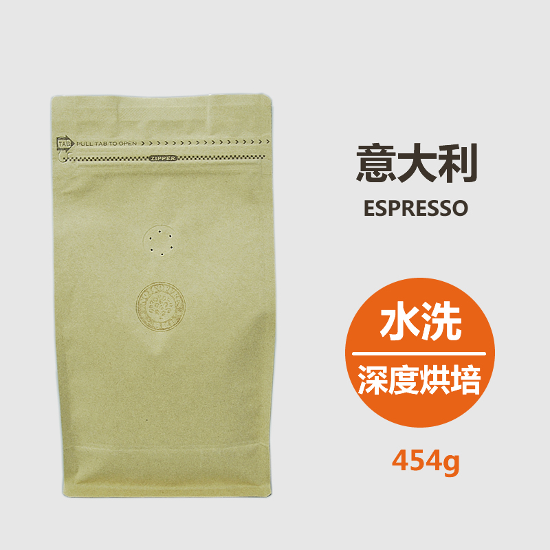 Italian Espresso Coffee Beans, Dark Roast, Rich in Oils, 454g, Hand-Brewed, Finely Ground