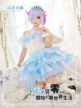 Spark anime from scratch in different world Remm Angel cos Rem Cute Dress cosplay Clothing Women