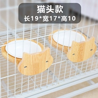 【Кошачья голова】 Керамическая двойная чаша