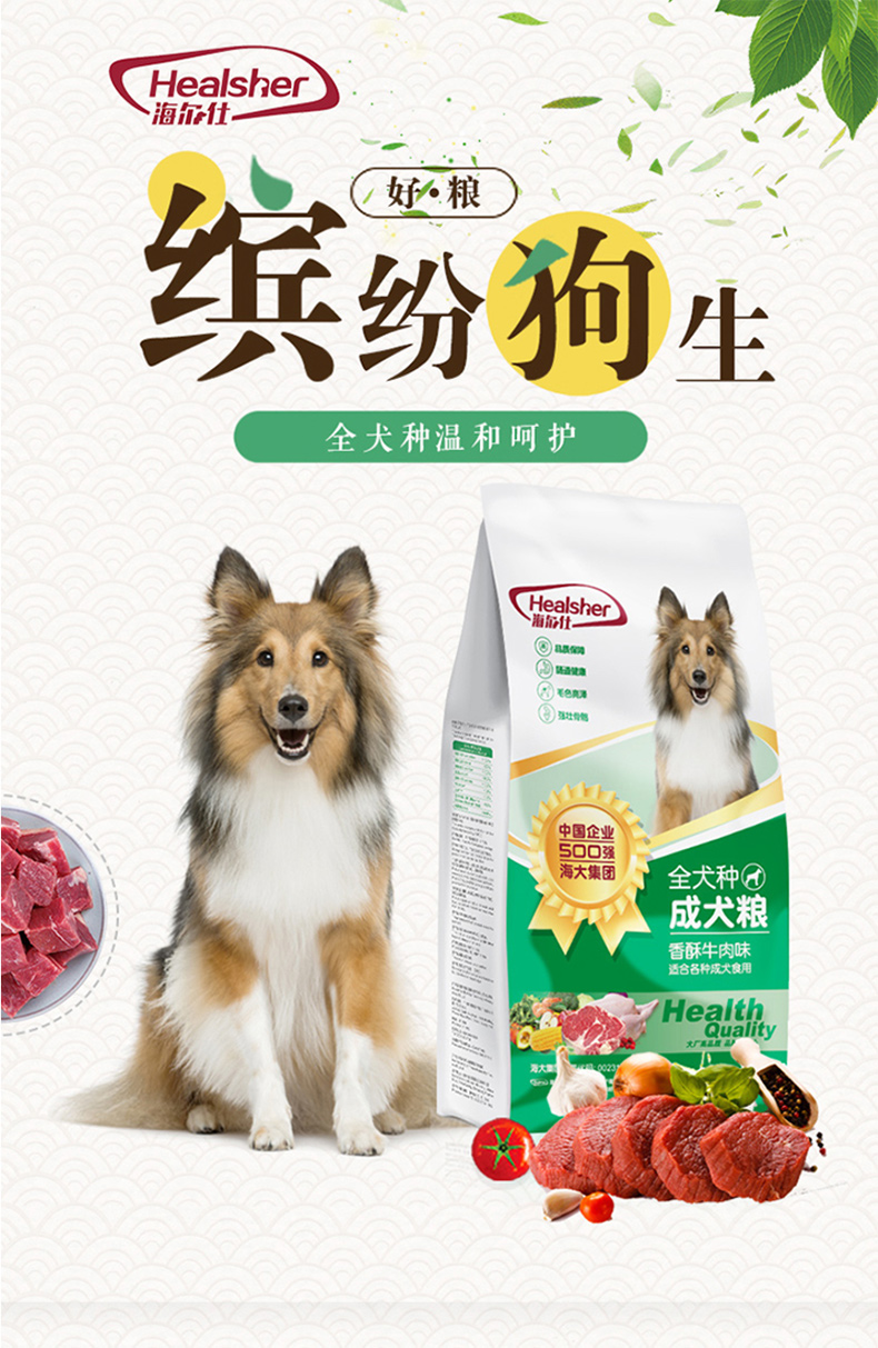 Thức ăn cho chó Haier Shicheng tải 5 kg gấu bông kích thước lông chó nói chung thịt bò hương vị thức ăn chính chó 2,5kg thức ăn cho chó - Chó Staples hạt cho poodle