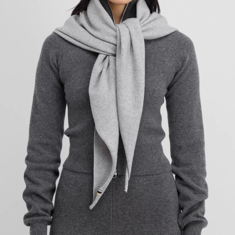 Foreign Trade Surplus Order, Dutch Order, Autumn and Winter Warm New Upgraded Pure Cashmere Large Triangular Scarf, Unisex Scarf