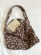 feytiy Korean designer brand custom fabric shoulder bag floral canvas bag simple spring and summer