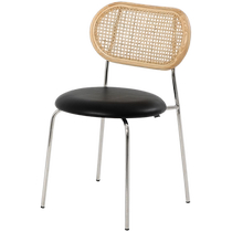 Nordic Home Makeup Chair Minima Casual Vines Folk Dining Room Chair Milk Tea Shop Café with balcony leaning back on the back chair