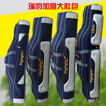 Leopard Thickened Gear Bag 80cm Rod Bag 90 Sea Bar Bag 1 m 2 Layers Large Belly Wire Iso Fishing Three Layers Double Shoulder Backpack