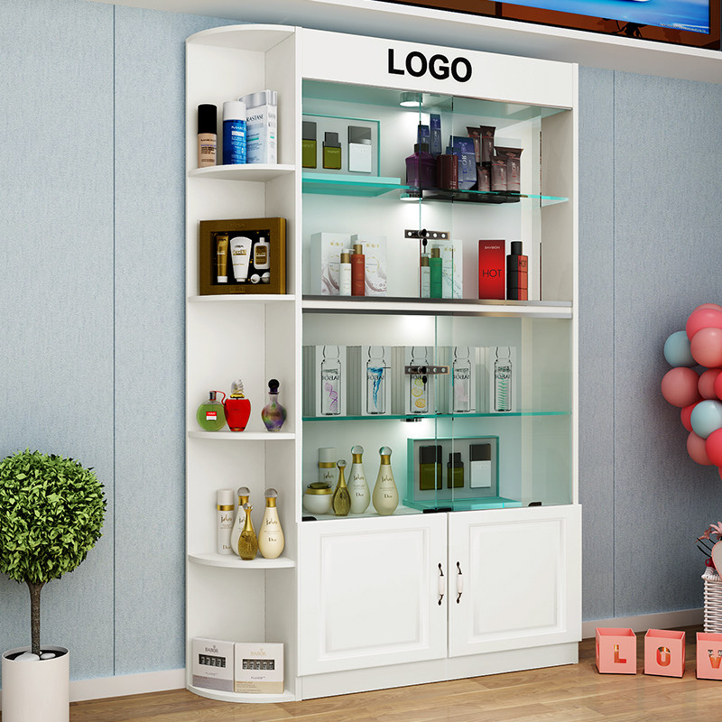 Cosmetics display cabinet glass door with lock gift cabinet commercial sample cabinet beauty salon product cabinet transparent display cabinet