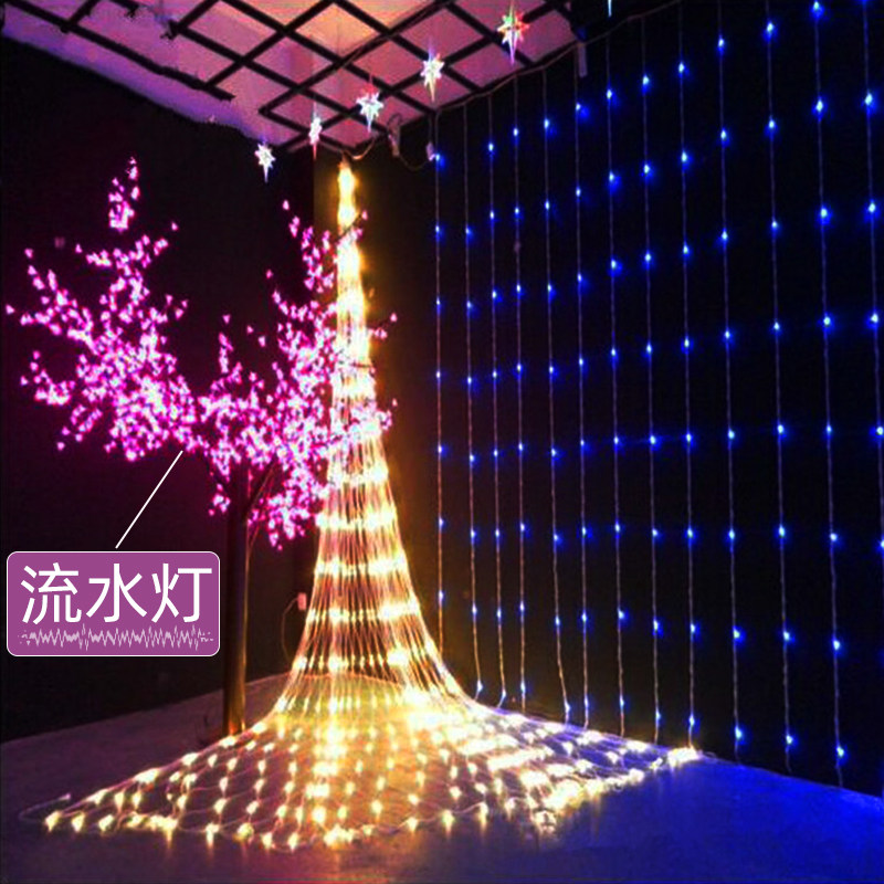 led water curtain waterfall light background window festival wedding spring festival room decoration star lights decoration
