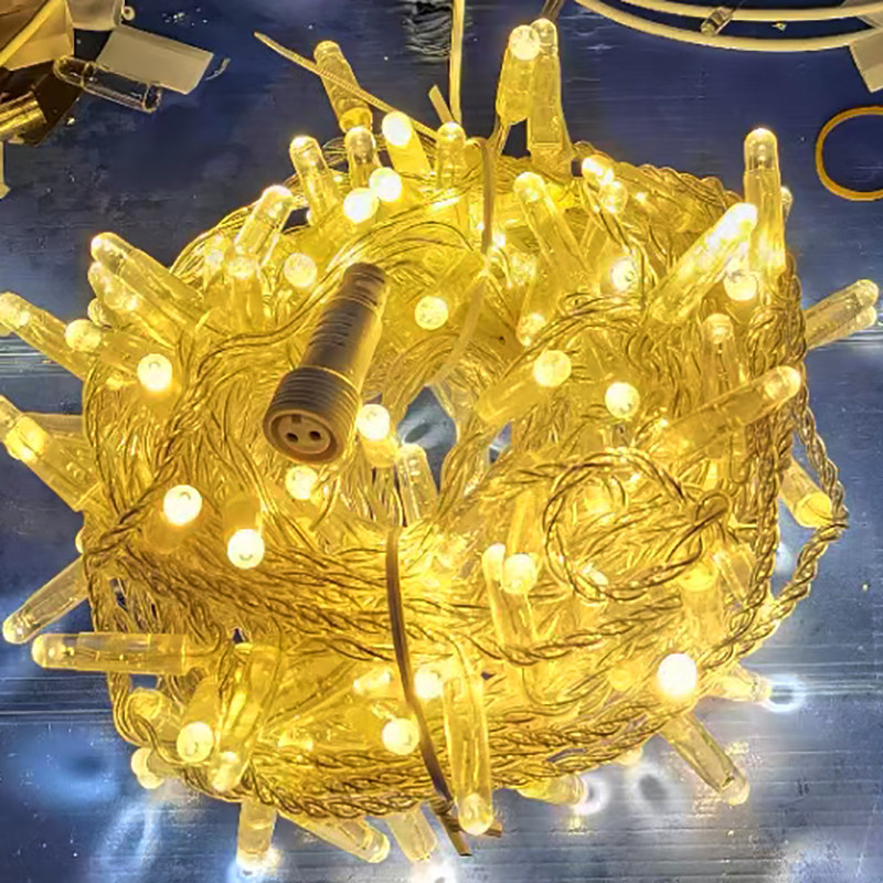 led bulb shell lights flashing lights string lights full of stars Christmas holiday new year shopping mall outdoor lighting waterproof decorative lights