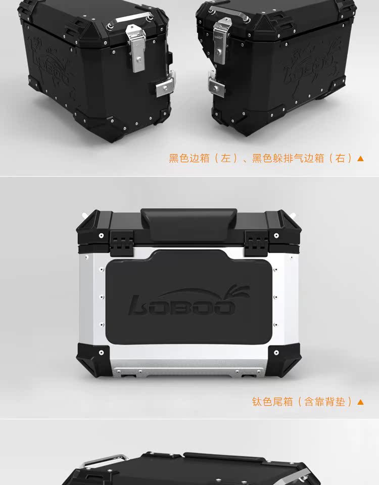 LOBOO củ cải bên hộp hộp xe máy Châu Phi xi lanh đôi CRF1000L không đôi ba hộp đuôi hộp không nguyên bản - Xe gắn máy phía sau hộp thùng sau xe máy giá rẻ