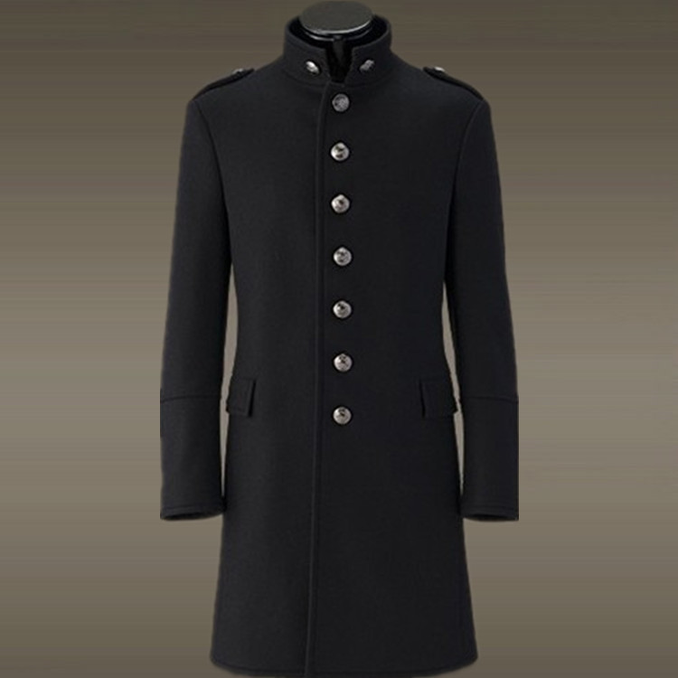 Winter German Retro Woolen Coat, Mid-Length Men's Slim-Fit Thickened Warm Woolen Jacket, Men's Trench Coat Winter German Retro Woolen Coat, Mid-Length Men's Slim-Fit Thickened Warm Woolen Jacket, Men's Trench Coat