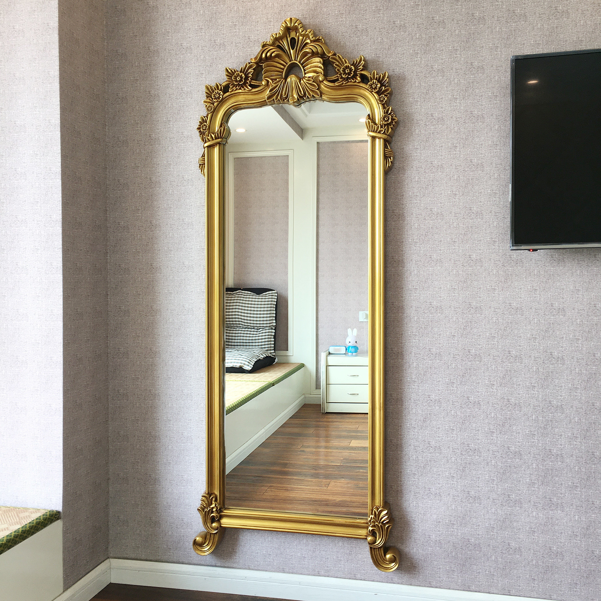 Eurostyle retro full body wall-mounted dressing goggles audition baroque baroque hairdresseer cosmetic hanging mirror Xuanguan Clothing Store Mirror