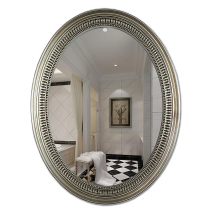Jane Europe bathroom mirror oval wall-mounted bathroom mirror European frame barber shop beauty salon decorative mirror