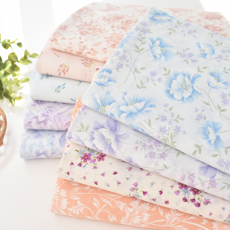 Broken Flowers Fabrics Pure Cotton Cotton Fabric Comfort Breathable Creamy Cotton Retro Fresh Floral Branches Clothes Dresses Hanfu F