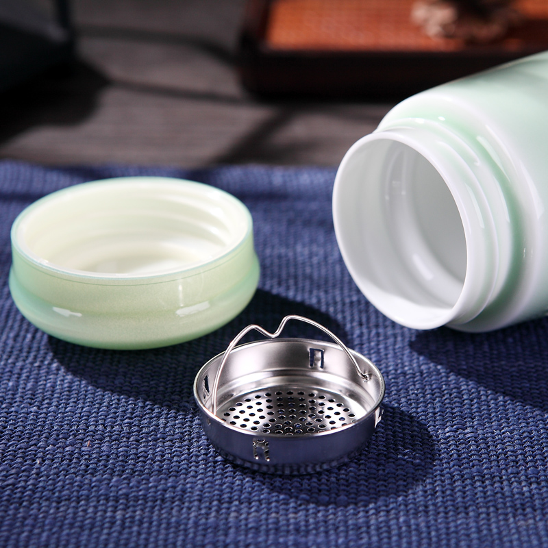 High - quality goods with double insulation ceramic cup cup men 's ladies fashion travel office glass cups gift can be customized