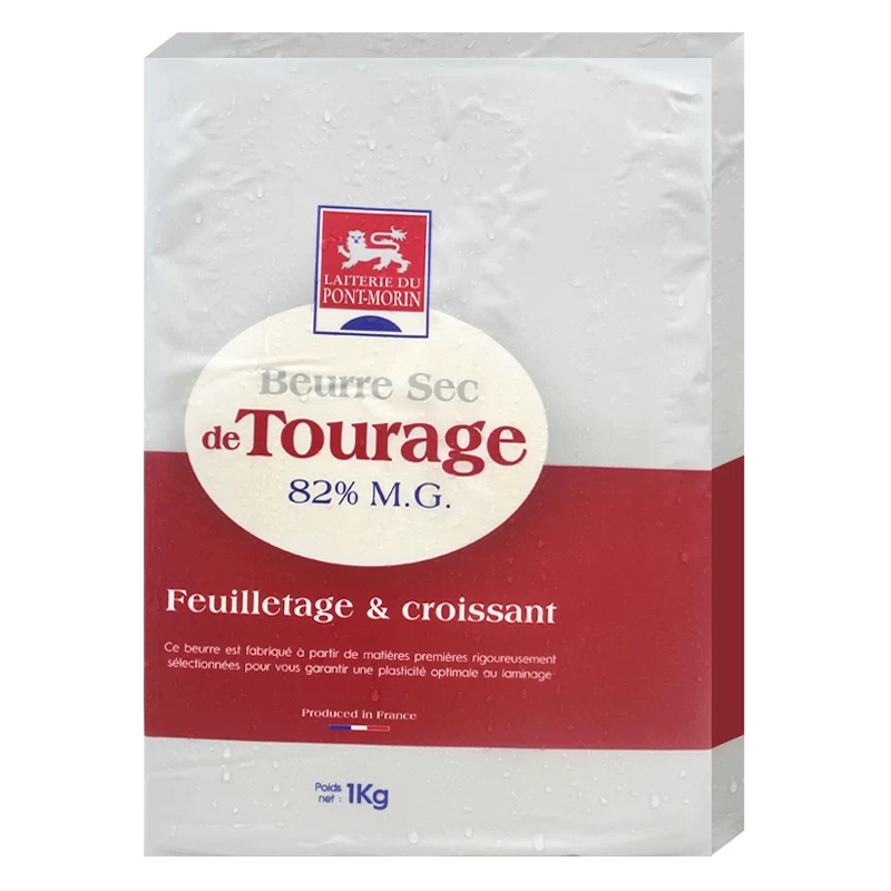 Normandy Butter Slices 1kg*10 Pieces Butter Croissant Biscuits Baking Ingredients 82% Butterfat Imported from France