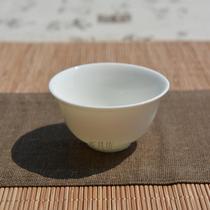 Ceramic Tea Cup White Porcelain Tea Bowl Tasting Cup Gong Fu Tea With Small Number Tea Cup Puer Cup Masters Cup Counter-Mouth Anti-Burn