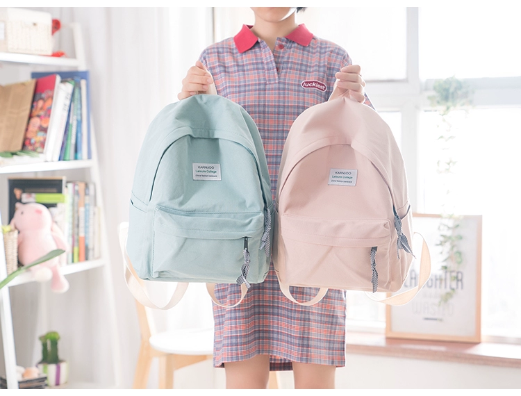 Túi cảm giác cổ nữ phiên bản Hàn Quốc Harajuku ulzzang học sinh trung học ba lô in siêu lửa vải ba lô - Ba lô ba lo dep