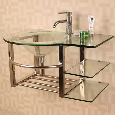 Spot fashion and simple bathroom glass washbasin combination basin washbasin washbasin sink washbasin 6151