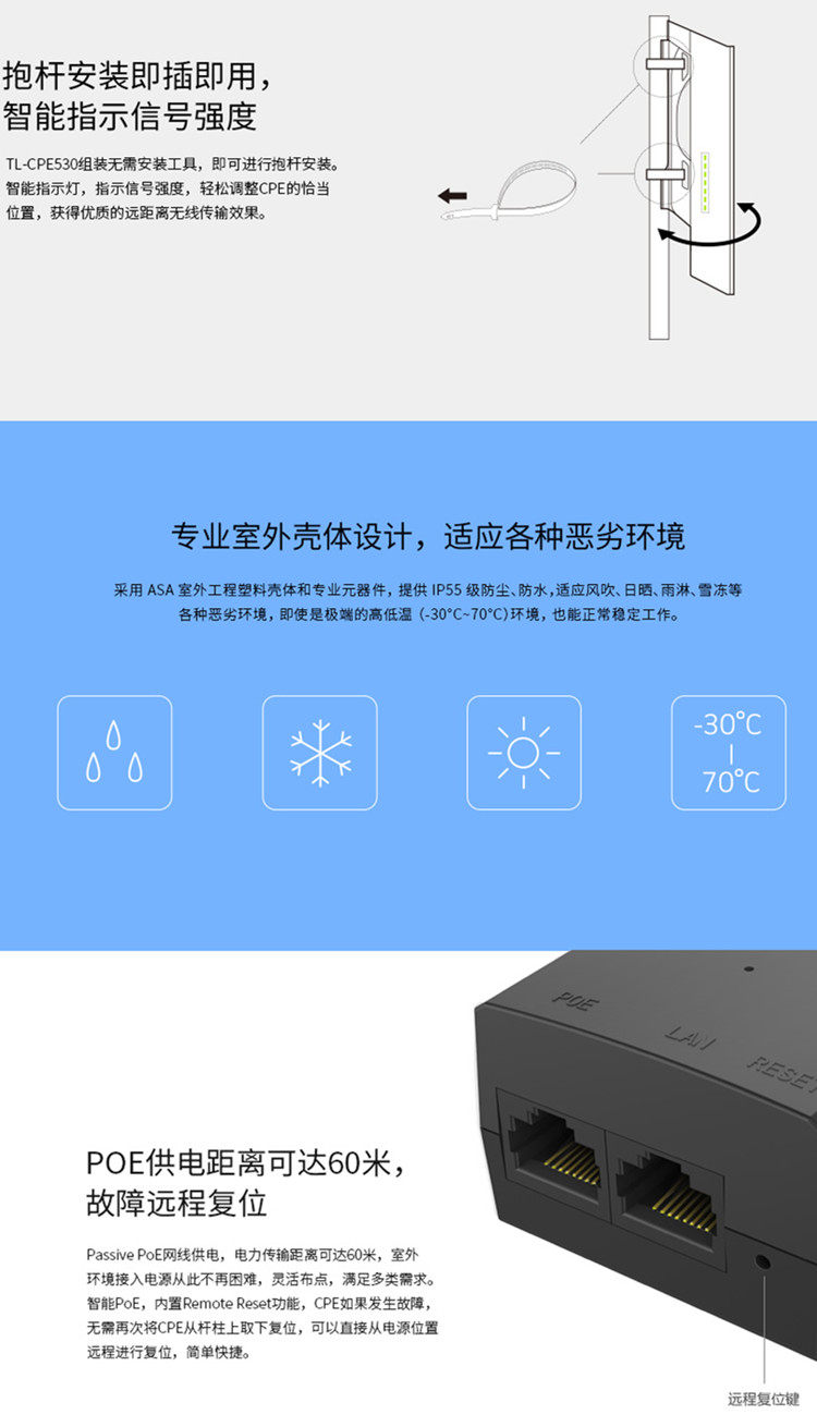 Сетевой мост tp-link tl-cpe500 5ghz ac867百兆室外cpe无线网桥ap 可集中管理