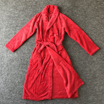 Sexy autumn and winter bridal robes bathrobe morning robes makeup robes bridesmaid robes coral velvet pajamas thickened home clothes