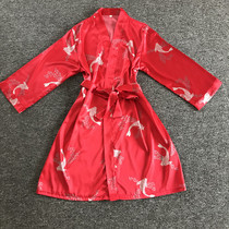 Sexy new nightgown bathrobe robe morning gown makeup robe bridal gown bridesmaid gown home suit simulation silk pajamas hot sale