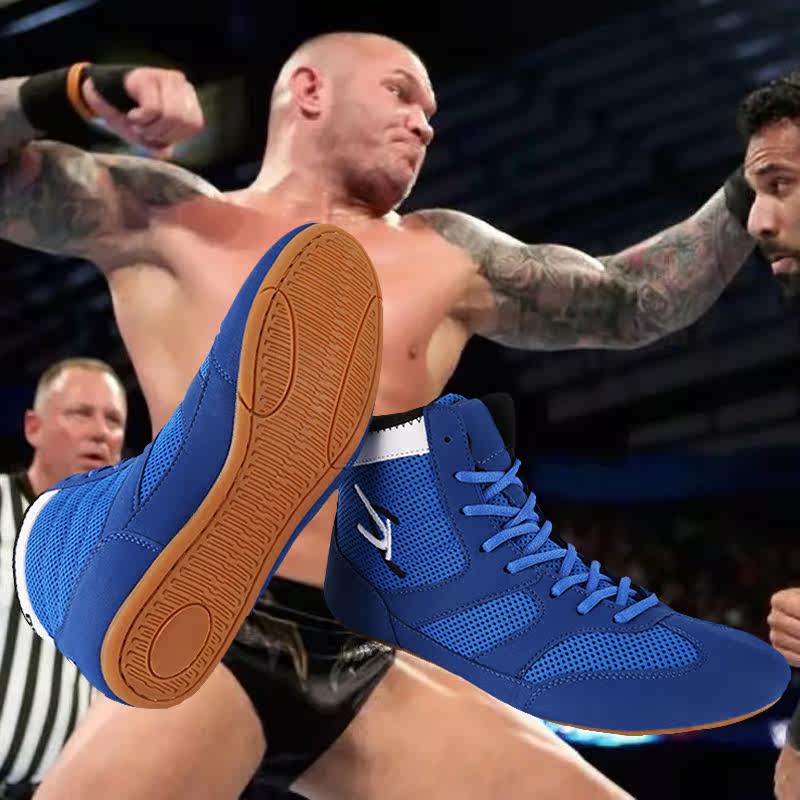 2021 new boxing shoes men's and women's high tube Sanda fighting training shoes wrestling shoes soft breathable non-slip Y866 - Taobao