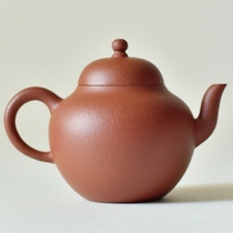 Park Yuan Mengchen Siting pot Yixing purple sand pot 115cc Red clear cement purple clay sketch kung fu teapot literati pot