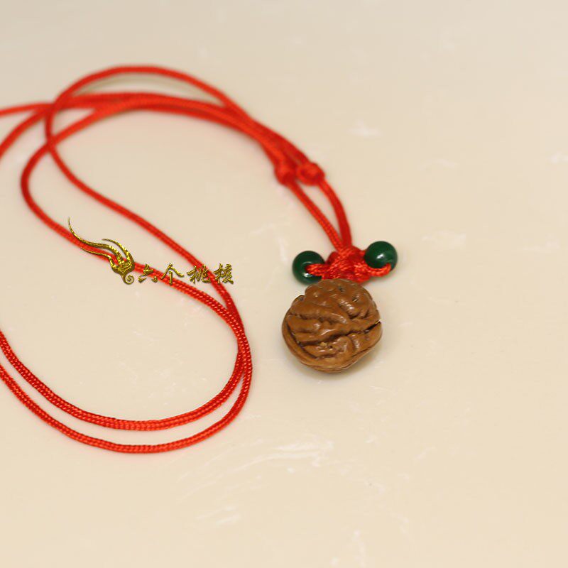 Baby, baby, child, evil, adult, pregnant woman, this year of life, safe, wild, hairy peach core necklace, natural, polished and smooth