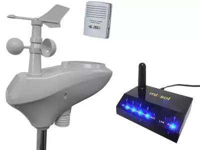 Wireless weather station WiFi connection solar charging wireless transmission data upload data storage