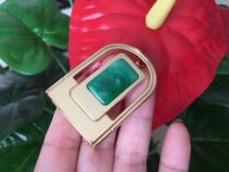 New jewelry jade belt buckle Jade New Jade smooth eye-catching button high-end expensive suitable for 3 0cm