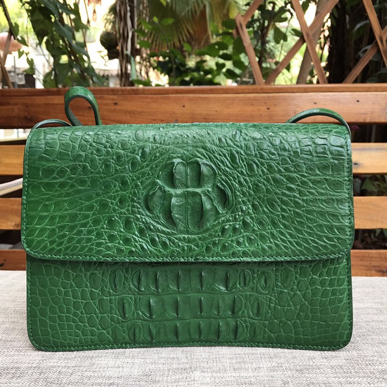 Leather new avocado leather big skull lady with single shoulder bag genuine leather fashion Oblique Satchel Bag