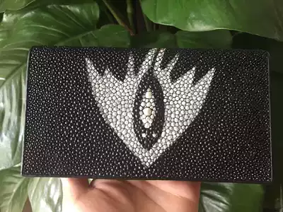 Thailand ROTA Leda Pearl Fish leather wallet 2o long version devil fish leather wallet suit bag men and women