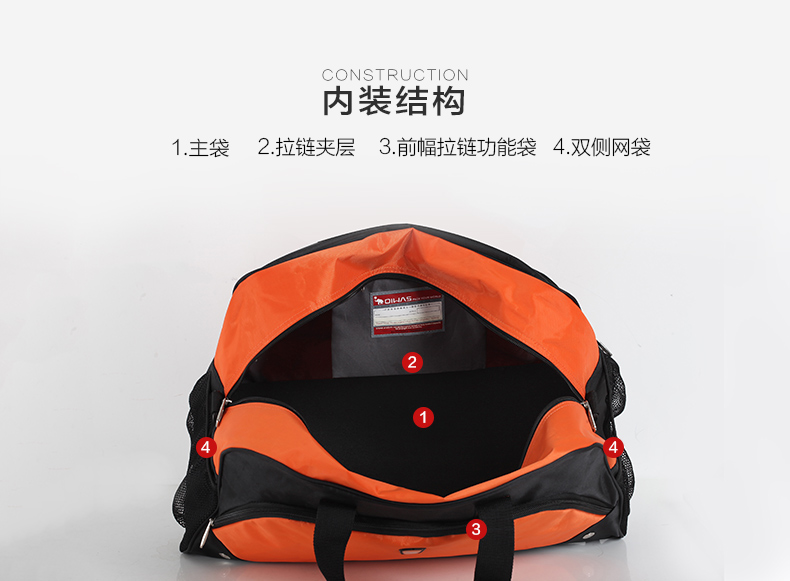 Aihua Shi túi du lịch nylon nam và nữ du lịch ngắn vai đơn túi lên máy bay du lịch túi hành lý công suất lớn - Túi du lịch túi xách du lịch nam