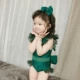 Áo tắm cho bé gái một mảnh 2019 chống nắng dễ thương áo dài tay cho bé gái áo tắm ren hở lưng cho bé gái áo tắm - Bộ đồ bơi của Kid do boi cho be gai