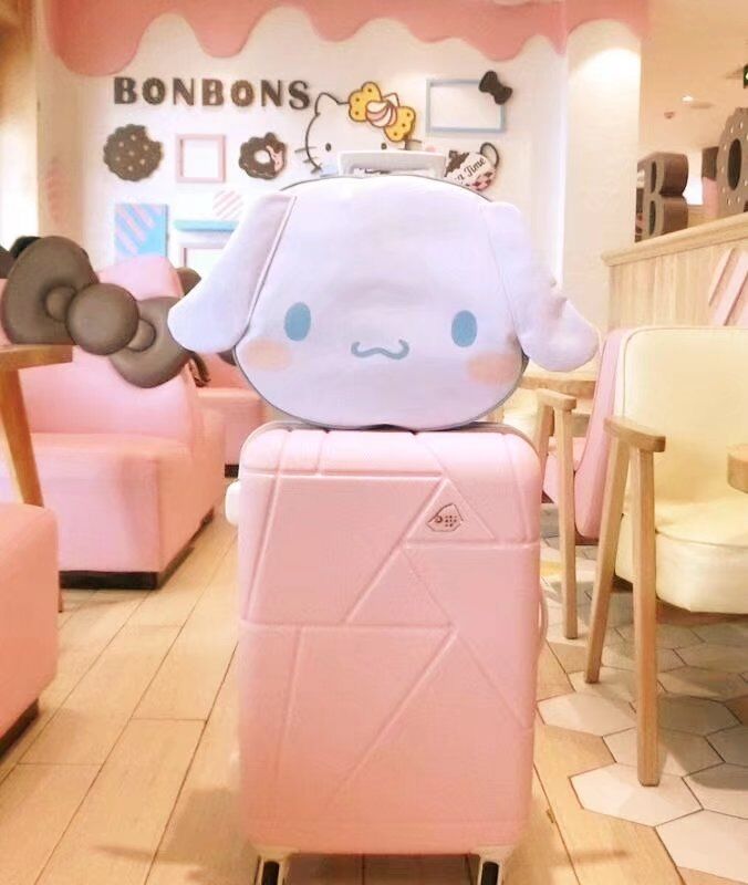 Cartoon túi du lịch túi du lịch công suất lớn đơn giản và nhẹ túi hành lý du lịch khoảng cách ngắn có thể được đặt trường hợp xe đẩy túi xách tay ba lô du lịch nữ