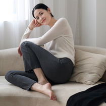 Sishan Wen also fell Hui cotton knitted pit slacks retro Joker leggings slim Micro-Bell pants women