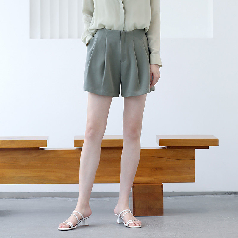 Monastery Mountain Wen also on the shore Acetate Heavy Josey Pants Short TRENDY COMMUTE RATE 100 LAP HIGH WAIST STRAIGHT BARREL SUMMER DAUGHTER