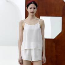 Monastery Mountain Wen also stay in love with silk slip naked and enjoy 16 mmitin crepe satin real silk harness pyjamas two sets