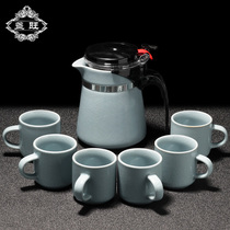 Office Glass Waft Cup Kung Fu Ceramic Tea Set Filter Liner Minima Bubble Teapot Teapot TEA KIT SUIT