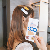 Cute Cartoon Duckbill Clip Suit Chopped animal Liu Haiclip Side hair clip Hairpin Girl Hearts Mesh Red Card