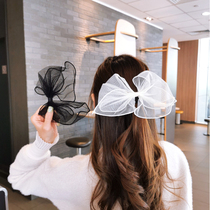 Sweet and small clear new web yarn large butterfly knot duckbill clip minimalist about 100 hitch hairspoon card top gripping head decorated hair adorned woman