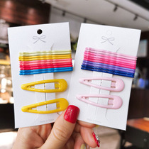 Hyuna a clip Net red hairclip edge clip color BB clip girl hair card simple banghai clip sweet head jewelry