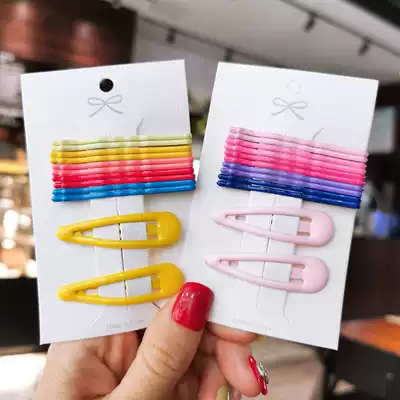 Hyuna word clip Net red ins hairpin side clip Color BB clip Girl hairpin bangs clip sweet hair accessories