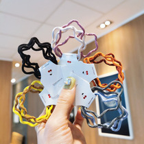 Hans version of the Brew Noodle hair rope Brief about 100 hitch Hair Leather Fascia Pan Hair Rope Mesh Red Hair Ring Leather Headliner Accessories Woman